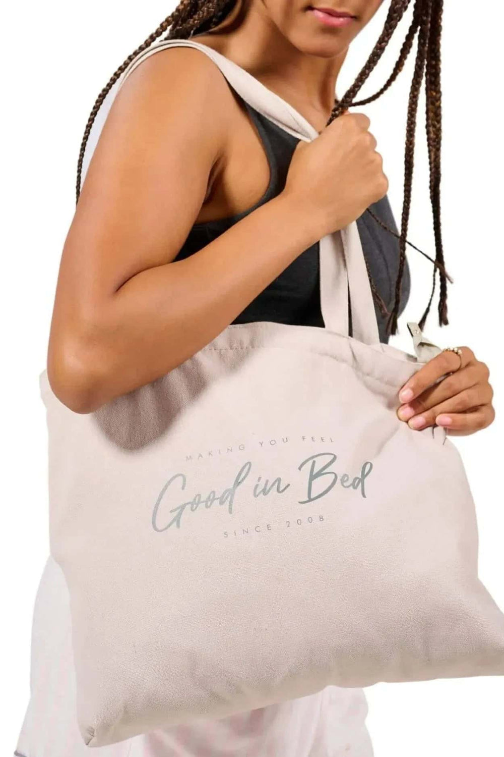 "Good in Bed" Canvas Tote - Faceplant Dreams